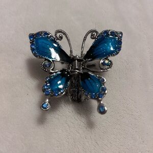 Elegant Blue Butterfly hair clip.